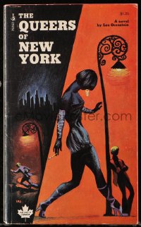 8h304 QUEERS OF NEW YORK Canadian paperback book 1972 Leo Orenstein cover art of prostitute!