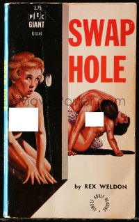 8h309 SWAP HOLE paperback book 1968 she watched as the lovemaking couple gyrated over the bed!