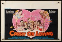 8j481 CARRY ON LOVING Belgian 1971 Sidney James, English comedy, different wacky art!