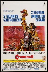 8j491 CROMWELL Belgian 1970 different art of Richard Harris & Alec Guinness!