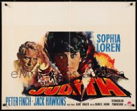 8j511 JUDITH Belgian 1966 Daniel Mann directed, artwork of sexy Sophia Loren & Peter Finch!