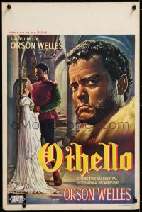 8j538 OTHELLO Belgian 1952 different art of Orson Welles in the title role, Shakespeare!