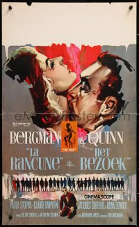 8j574 VISIT Belgian 1964 Ingrid Bergman wants to kill her lover Anthony Quinn, Ray art!