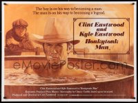8j234 HONKYTONK MAN British quad 1983 art of Clint Eastwood & his son Kyle Eastwood by Beauvais!
