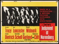 8j243 JUDGMENT AT NUREMBERG British quad 1961 Spencer Tracy, Garland, Lancaster, Marlene Dietrich