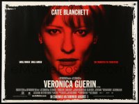 8j276 VERONICA GUERIN advance DS British quad 2003 Joel Schumacher, close-up of Cate Blanchett!