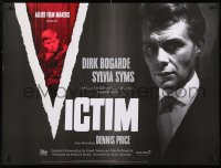 8j277 VICTIM British quad R2017 homosexual Dirk Bogarde is blackmailed, directed by Basil Dearden!