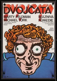 8j084 LAST REMAKE OF BEAU GESTE Czech 11x16 1979 art of wacky Marty Feldman by Hlavaty!