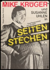 8j203 SEITENSTECHEN East German 23x32 1987 wacky image of Mike Kruger as a pregnant man!