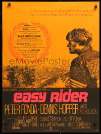8j606 EASY RIDER French 23x31 R1980s Fonda, motorcycle biker classic directed by Dennis Hopper!