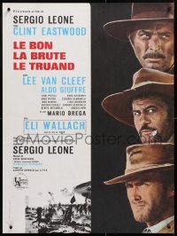 8j614 GOOD, THE BAD & THE UGLY French 23x31 R1970s Clint Eastwood, Lee Van Cleef, Sergio Leone!