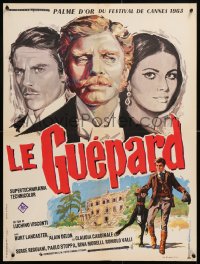 8j630 LEOPARD French 24x32 1963 Visconti's Il Gattopardo, Burt Lancaster, art by Gonzalez!