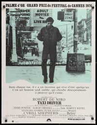 8j658 TAXI DRIVER French 24x31 1976 Robert De Niro walking in NYC Times Square, Martin Scorsese!