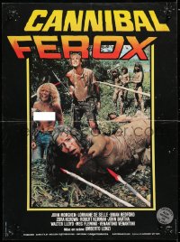 8j682 CANNIBAL FEROX French 16x21 1982 Umberto Lenzi's Cannibal Ferox, different gory images!