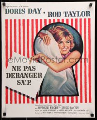 8j692 DO NOT DISTURB French 18x22 1965 great Grinsson art of pretty Doris Day in bed!