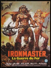 8j711 IRONMASTER French 15x21 1983 Umberto Lenzi's La Guerra del ferro, great sexy Casaro art!