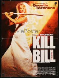 8j716 KILL BILL: VOL. 2 French 16x21 2004 sexy Uma Thurman with katana, Quentin Tarantino!