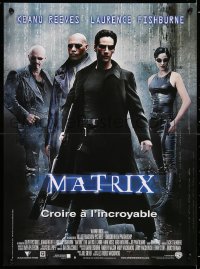 8j736 MATRIX French 16x22 1999 Keanu Reeves, Carrie-Anne Moss, Laurence Fishburne, Wachowskis!