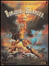 8j742 NATIONAL LAMPOON'S VACATION French 15x21 1983 art of Chevy Chase, Brinkley & D'Angelo by Vallejo!