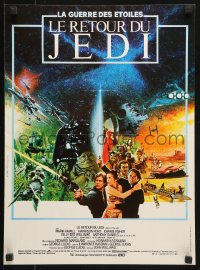 8j760 RETURN OF THE JEDI French 15x21 1983 George Lucas classic, different Michel Jouin sci-fi art!