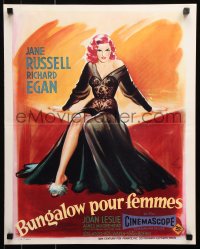 8j761 REVOLT OF MAMIE STOVER French 18x22 1956 great Grinsson artwork of super sexy Jane Russell!