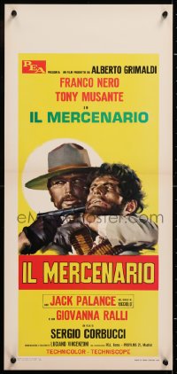 8j878 MERCENARY Italian locandina 1969 Il Mercenario, Olivetti art of Tony Mustante & Franco Nero!