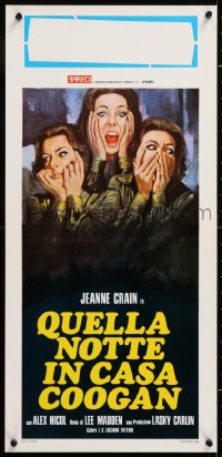 8j886 NIGHT GOD SCREAMED Italian locandina 1974 three artwork images of terrified Jeanne Crain!