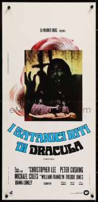 8j898 SATANIC RITES OF DRACULA Italian locandina 1974 Ferrini art of vampire Christopher Lee!
