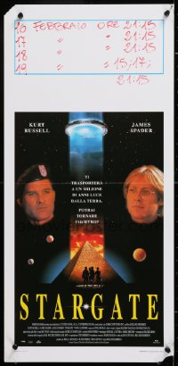 8j904 STARGATE Italian locandina 1995 Russell, Spader, completely different art by Paolo Sestito!