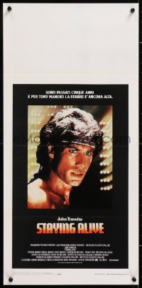 8j905 STAYING ALIVE Italian locandina 1983 Stallone, John Travolta in Saturday Night Fever sequel!