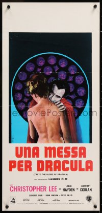 8j909 TASTE THE BLOOD OF DRACULA Italian locandina 1971 Hammer horror, vampire Christopher Lee!