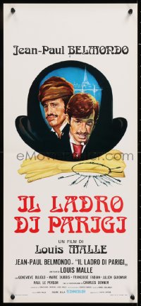 8j910 THIEF OF PARIS Italian locandina R1970s Louis Malle, Jean-Paul Belmondo, really cool art!