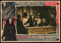 8j959 DEAD WOMAN'S KISS Italian 14x19 pbusta 1949 Virginia Belmont & Gianna Maria Canale!