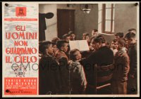 8j986 SECRET CONCLAVE Italian 14x19 pbusta 1951 Gli Uomini non Guardano il Cielo, Pope Pius X!
