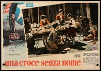 8j995 UNA CROCE SENZA NOME Italian 14x19 pbusta 1952 Tullio Covaz's A Cross Without a Name!