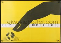 8j333 WARGAMES Polish 27x38 1985 different Wasilewski art of giant finger pointing at Earth!