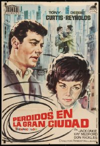 8j123 RAT RACE Spanish 1962 Debbie Reynolds & Tony Curtis will do anything to get to the top!