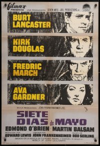 8j124 SEVEN DAYS IN MAY Spanish 1964 Burt Lancaster, Kirk Douglas, Fredric March & Ava Gardner!