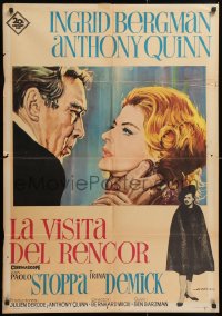 8j127 VISIT Spanish 1964 great Albericio artwork of Ingrid Bergman & Anthony Quinn!