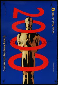 8k506 72ND ANNUAL ACADEMY AWARDS 1sh 2000 cool Oscar trophy design by Arnold Schwartzman!