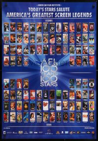 8k195 AFI'S 100 YEARS 100 STARS 27x39 video poster 1999 classic posters w/Gilda, Casablanca & more