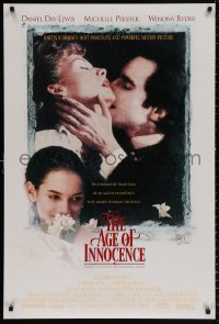 8k519 AGE OF INNOCENCE DS 1sh 1993 Martin Scorsese, Daniel Day-Lewis, Winona Ryder