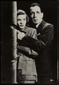 8k255 HUMPHREY BOGART/LAUREN BACALL 24x35 French commercial poster 1960s from The Big Sleep!