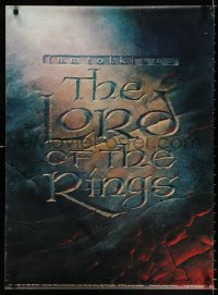 8k262 LORD OF THE RINGS 22x30 commercial poster 1978 JRR Tolkien, art of title carved in stone!