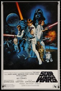 8k286 STAR WARS 24x36 commercial poster 1977 George Lucas sci-fi epic, Portal, Chantrell!