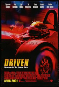 8k621 DRIVEN advance 1sh 2001 Sylvester Stallone, Burt Reynolds, cool F1 racing image!