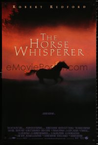 8k692 HORSE WHISPERER DS 1sh 1998 star & director Robert Redford, cool running horse image!