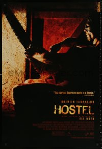 8k693 HOSTEL advance 1sh 2005 Jay Hernandez, creepy image from Eli Roth gore-fest!
