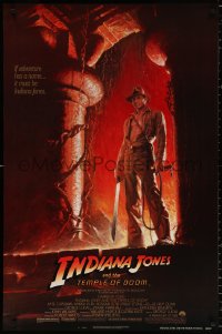 8k706 INDIANA JONES & THE TEMPLE OF DOOM 1sh 1984 Harrison Ford, Kate Capshaw, Wolfe NSS style!