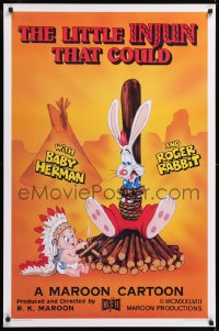 8k750 LITTLE INJUN THAT COULD Kilian 1sh 1988 Roger Rabbit & Baby Herman, Native American art!